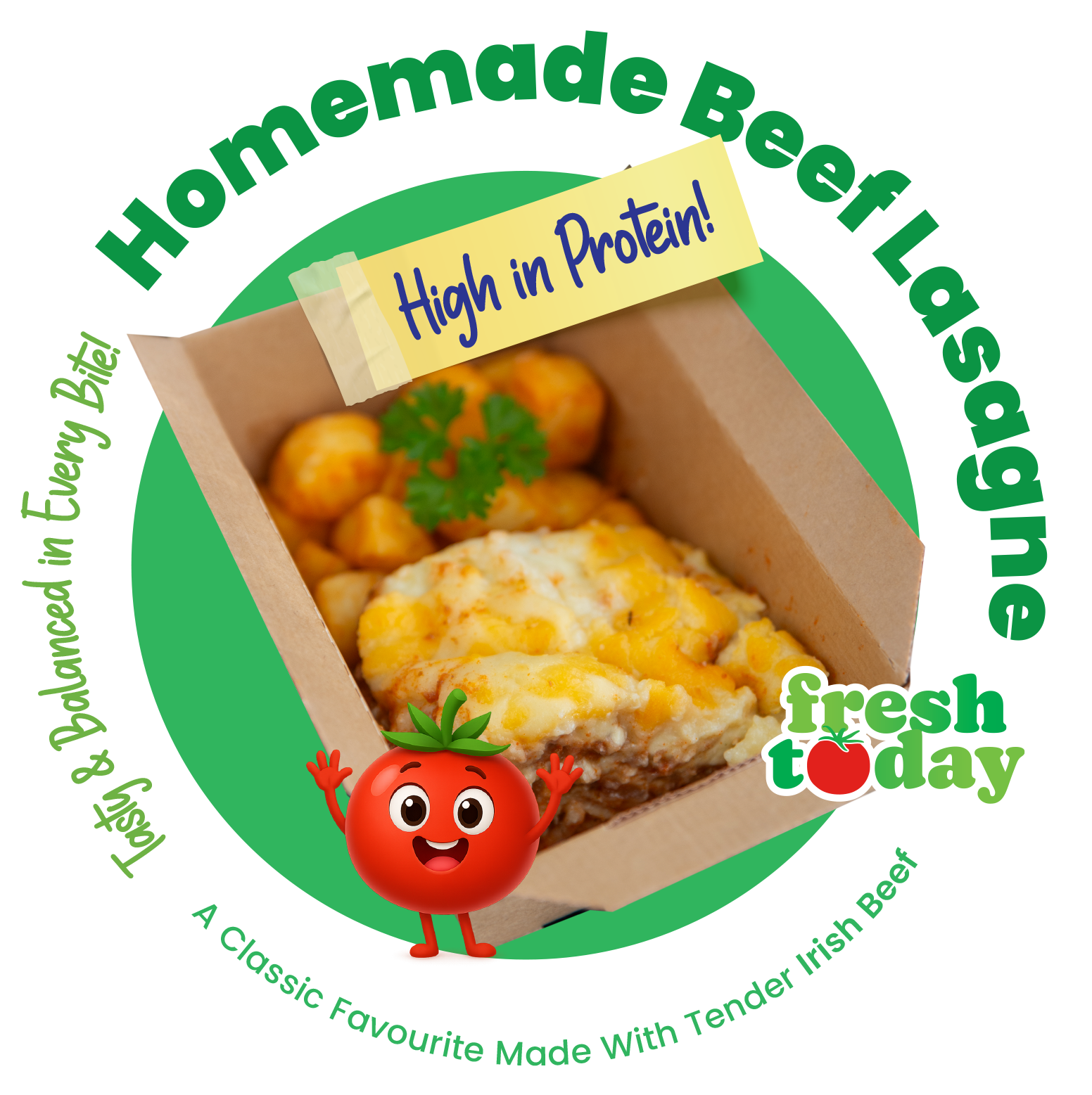 Freshtoday Menu Homemade Beef Lasagne