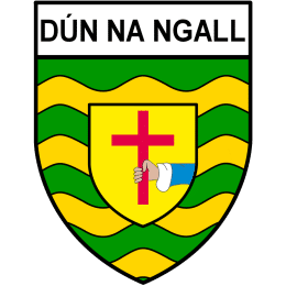 Dún na nGall — Donegal GAA crest displayed on the Freshtoday Donegal school meals website representing local pride and community roots